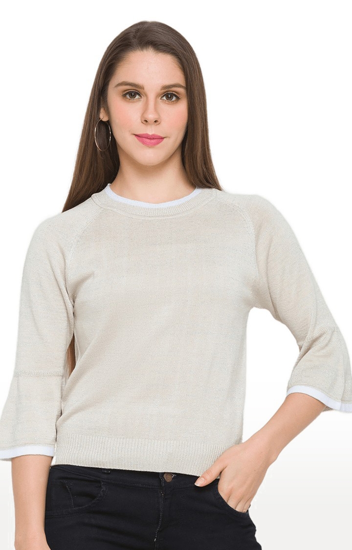 Globus Solid Beige Sweater