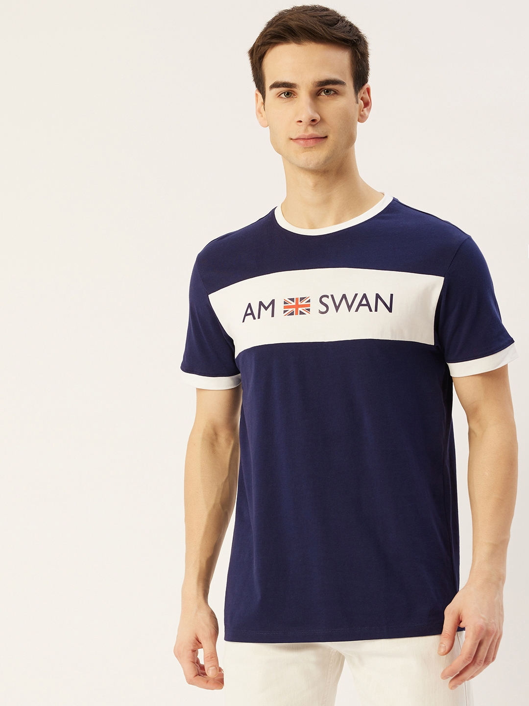 Am Swan | Multi Printed Crew Neck T-Shirt