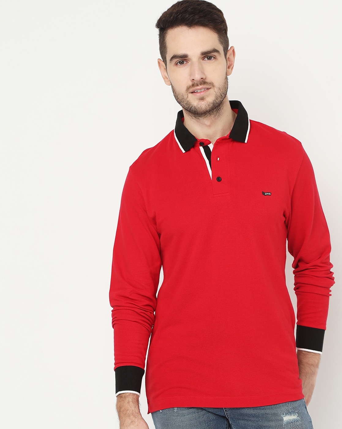GAS | Ralph/S Full Sleeve Red Polo