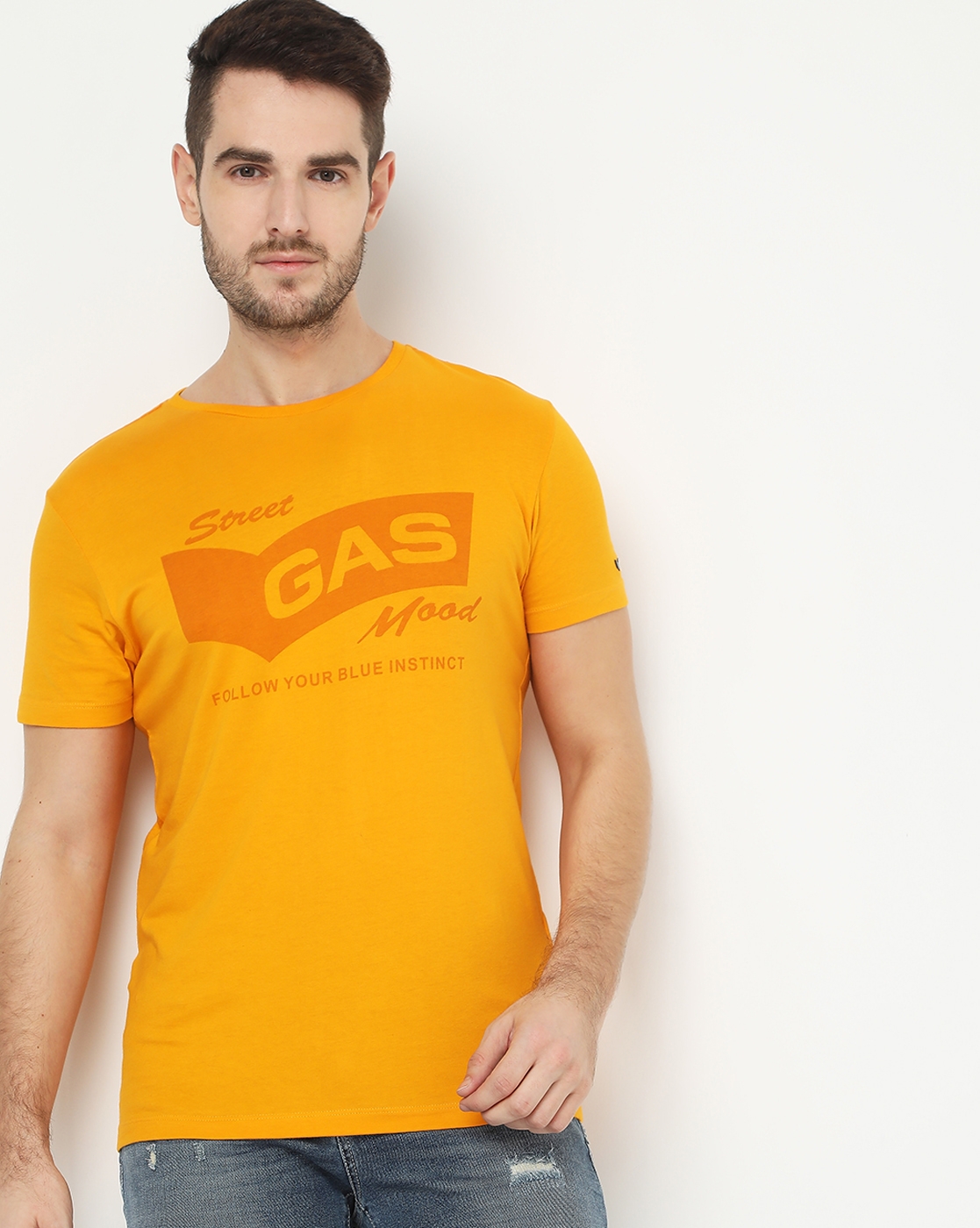 GAS | Scuba Tone Yellow Crew Neck T-Shirt