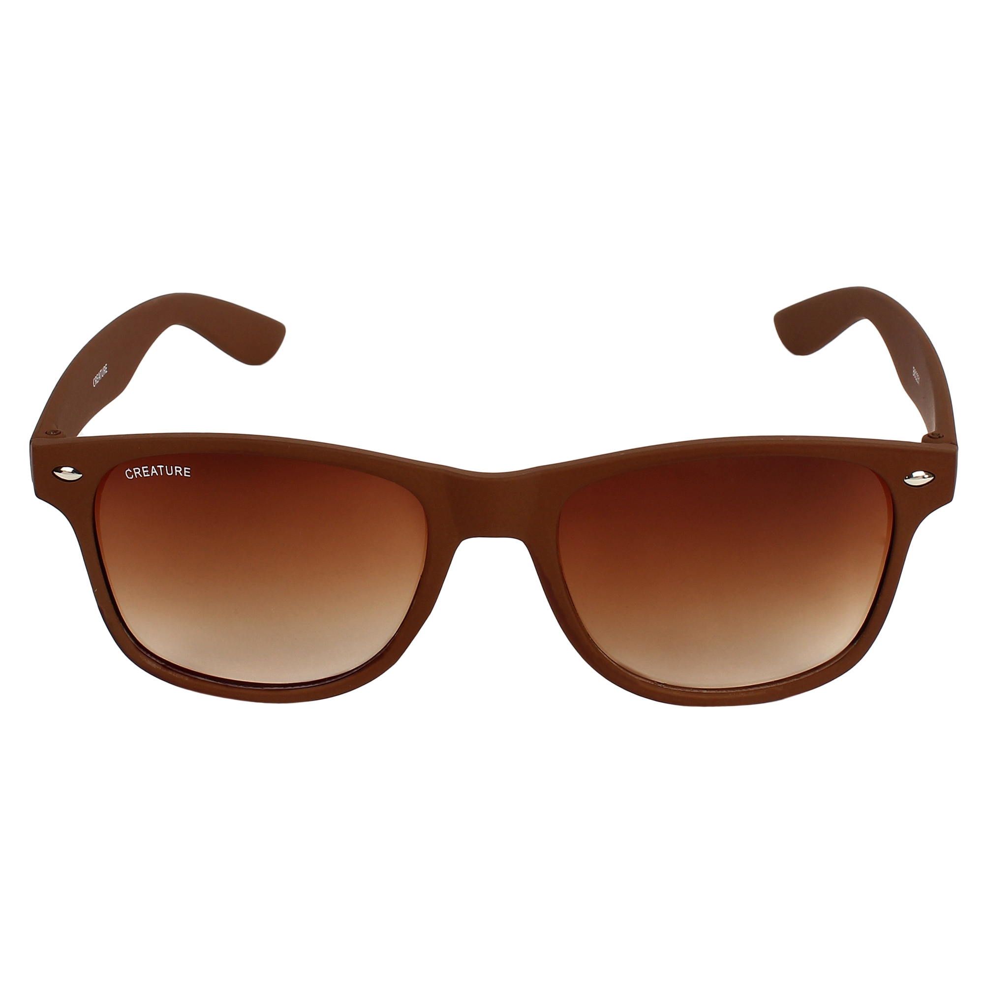 CREATURE | CREATURE Brown Matte Finish Wayfarer UV Protected Unisex Sunglasses (Lens-Brown|Frame-Brown)