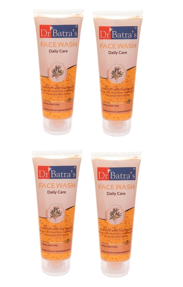 Dr Batra's | Dr Batra's Face Wash Daily Care Enriched With Tea Tree Oil - 100 gm (Pack of 4)