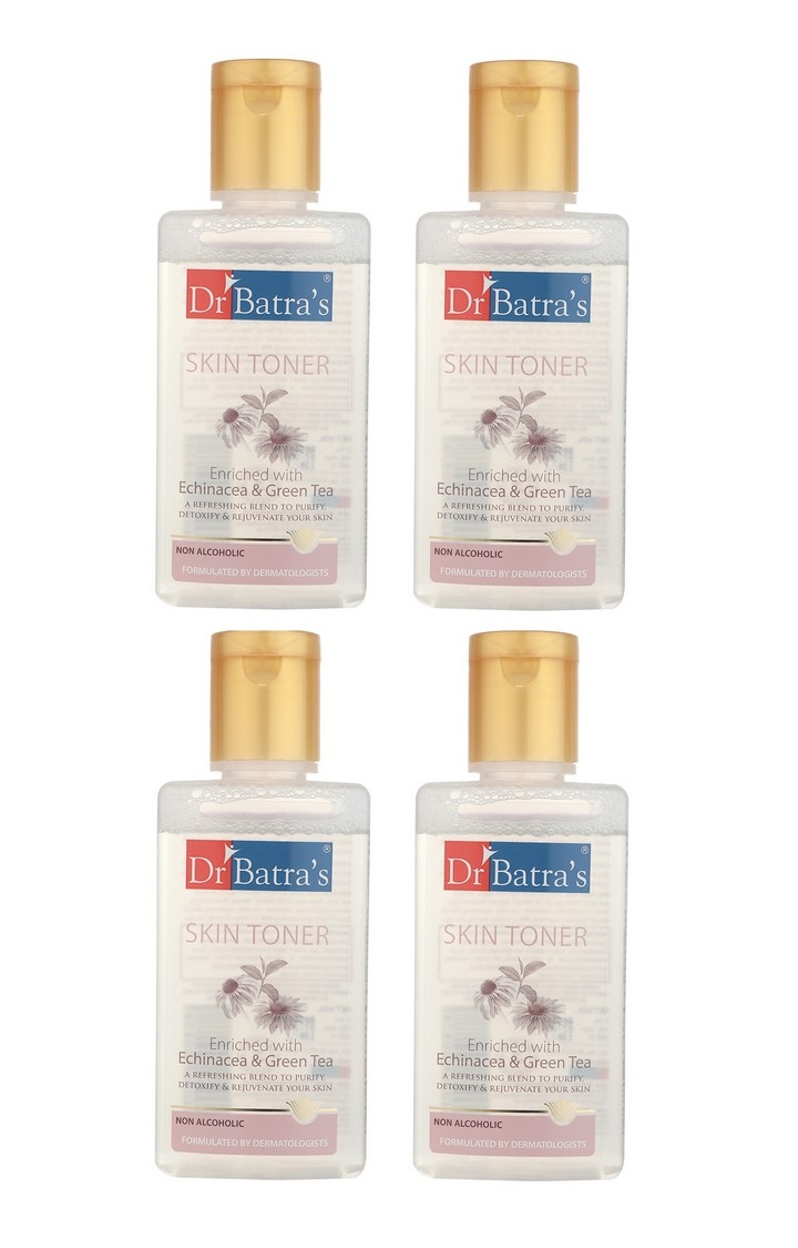 Dr Batra's Skin Toner Enriched With Echinacea & Green Tea - 100 ml (Pack of 4)