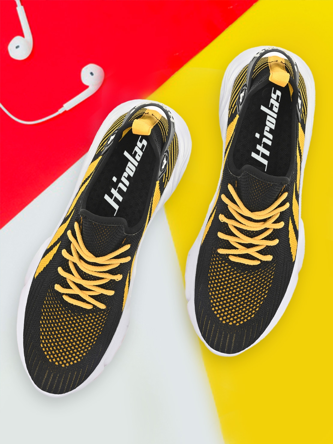 Hirolas | Hirolas® Knitted athleisure Sports Shoes - Blue/Yellow
