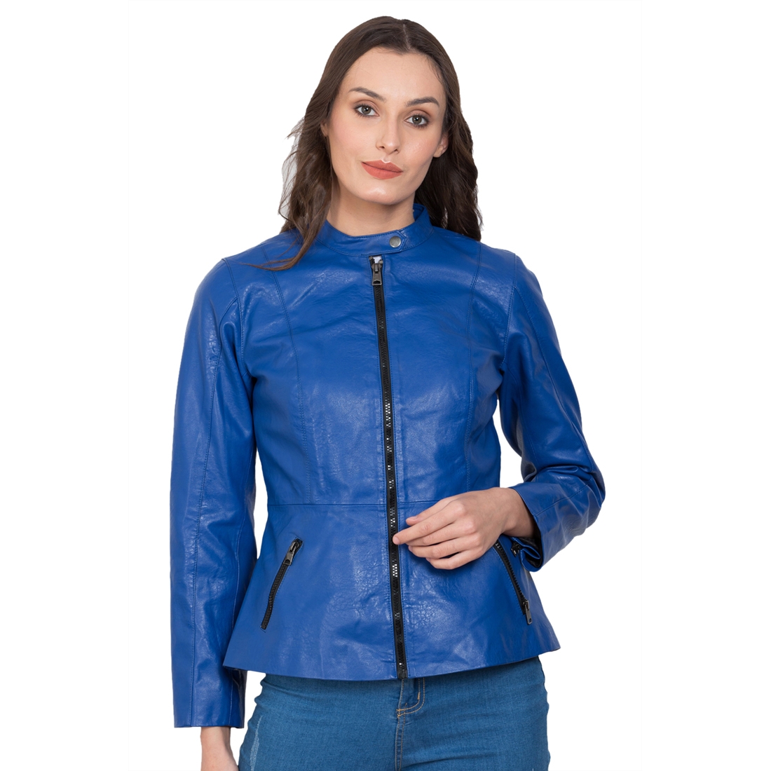 Justanned | JUSTANNED COBALT WOMEN LEATHER JACKET