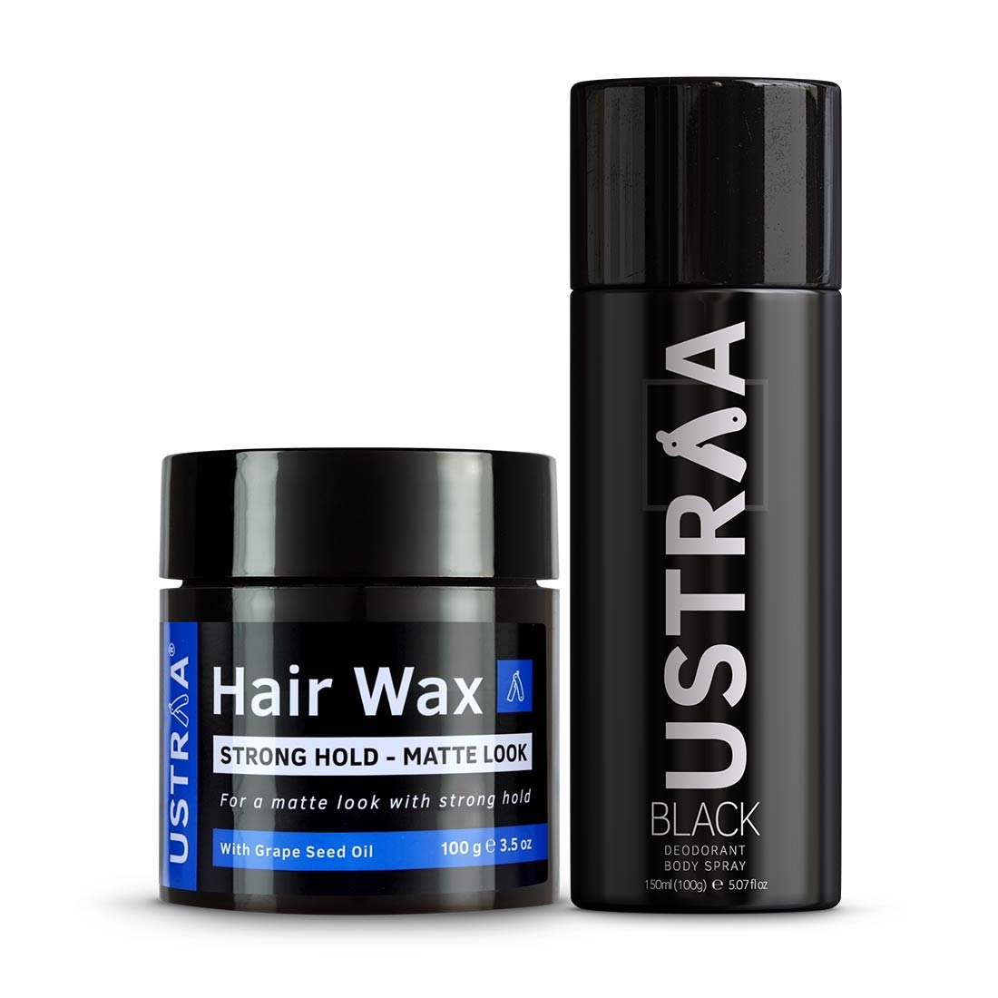 Ustraa Black Deodorant 150ml & Hair Wax Matt Look 100g