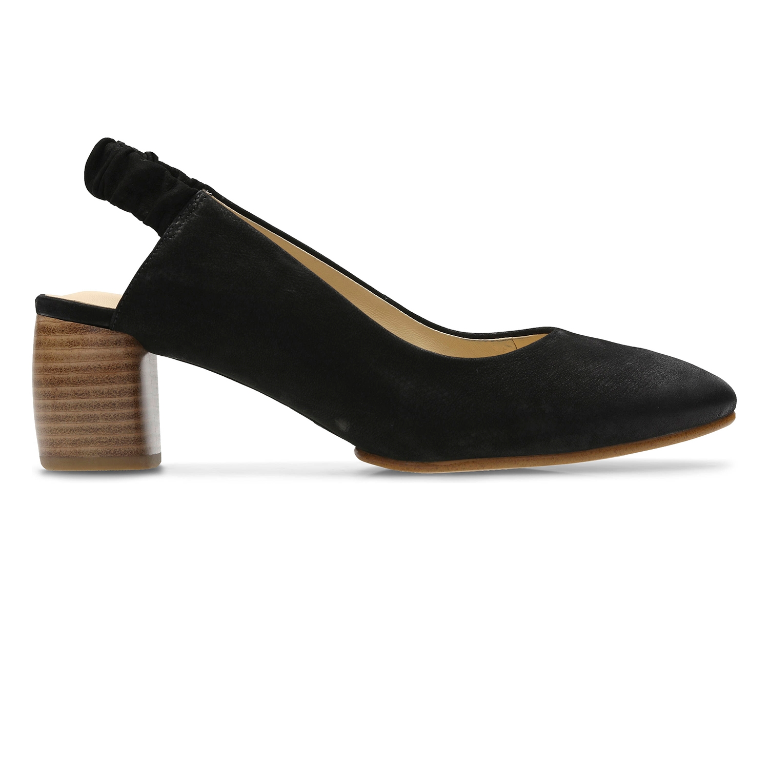 Clarks | Grace Allegra Black Nubuck Court Shoes