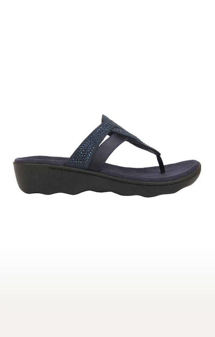 Women's Blue Synthetic Sandals