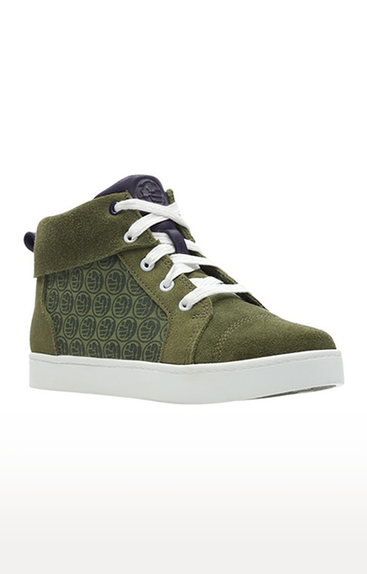 Boys Green Suede Boots