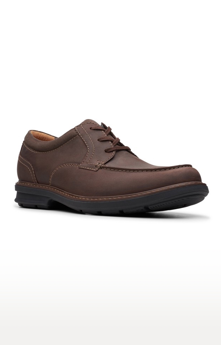 Men's Dark Brown Leather Casual Lace-ups