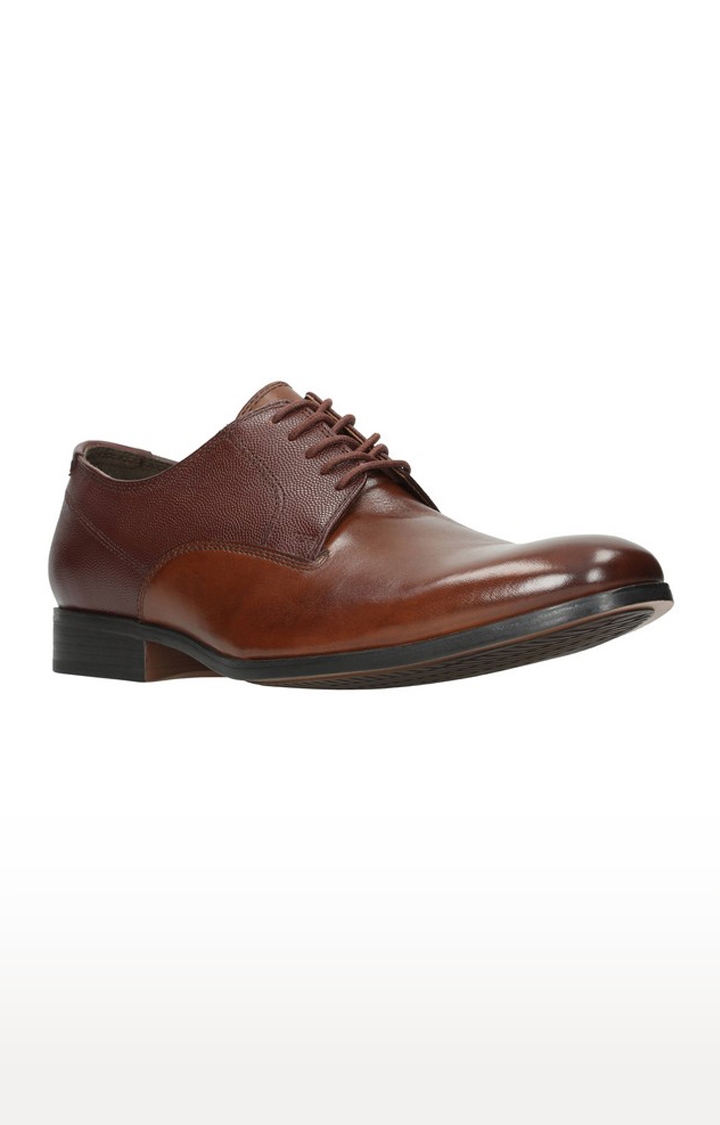 Men's Brown Leather Derby Shoes