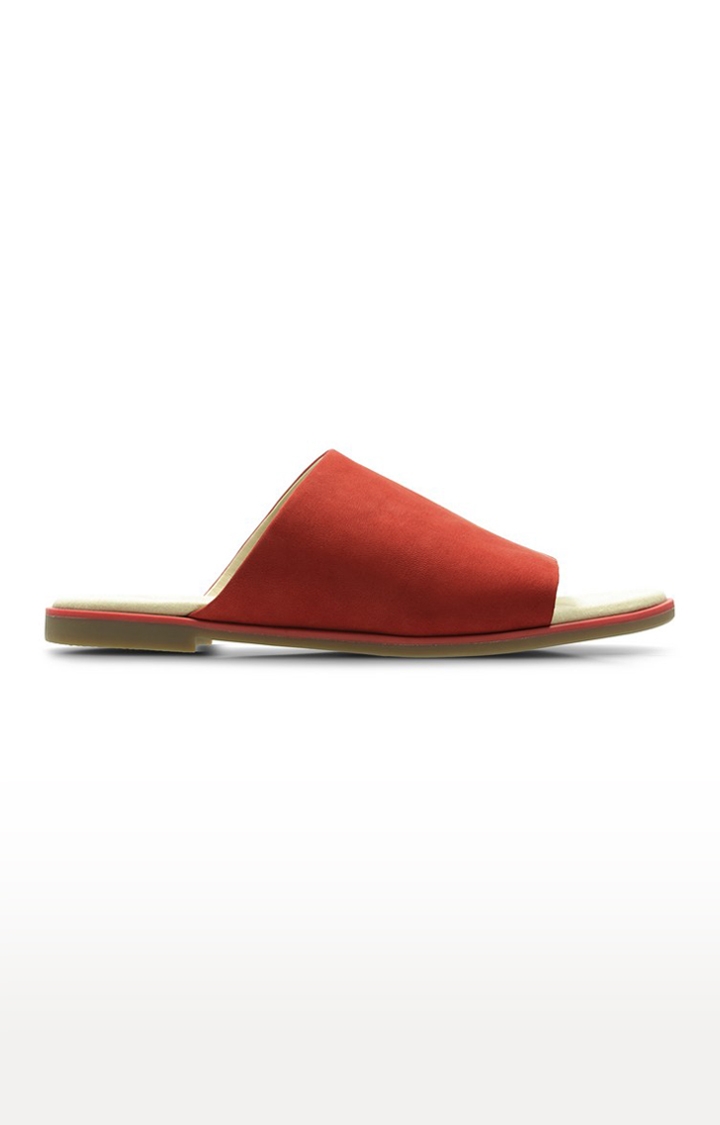 Women's Red Leather Sandals