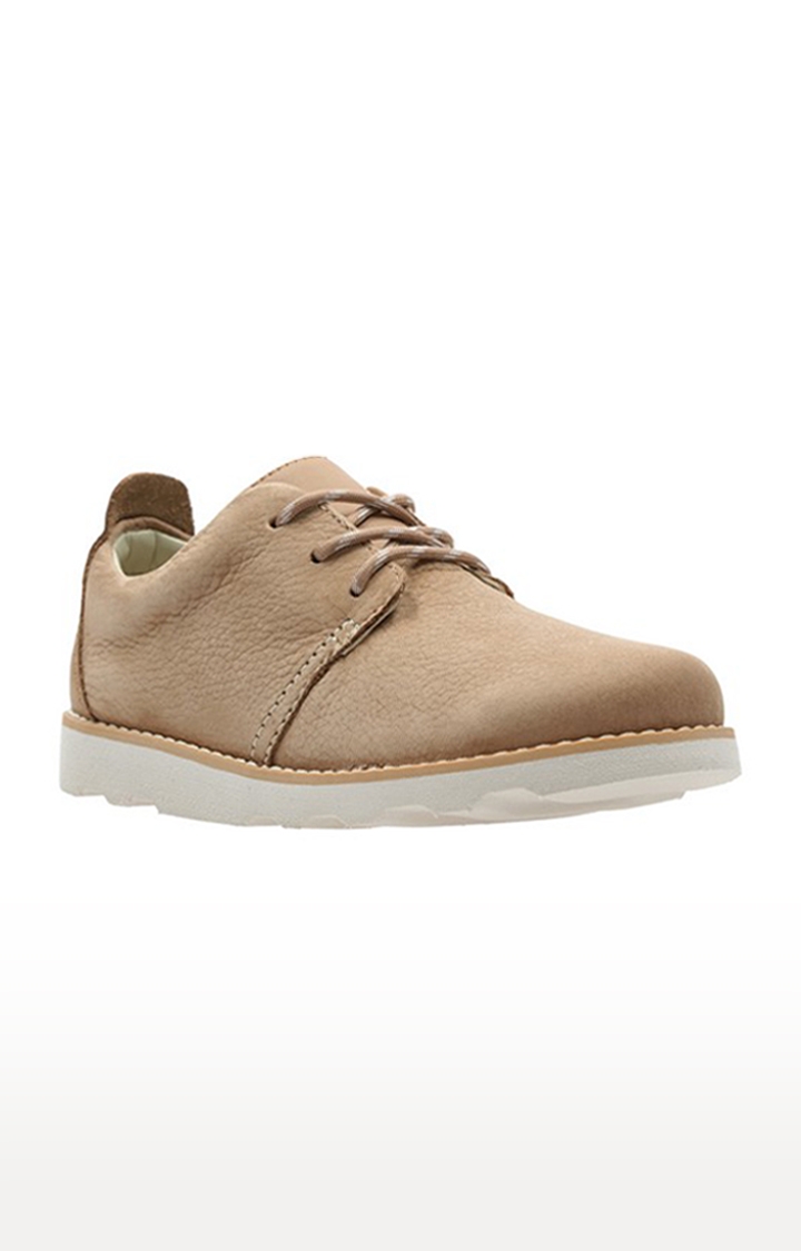 Boys Brown Leather Casual Lace-ups