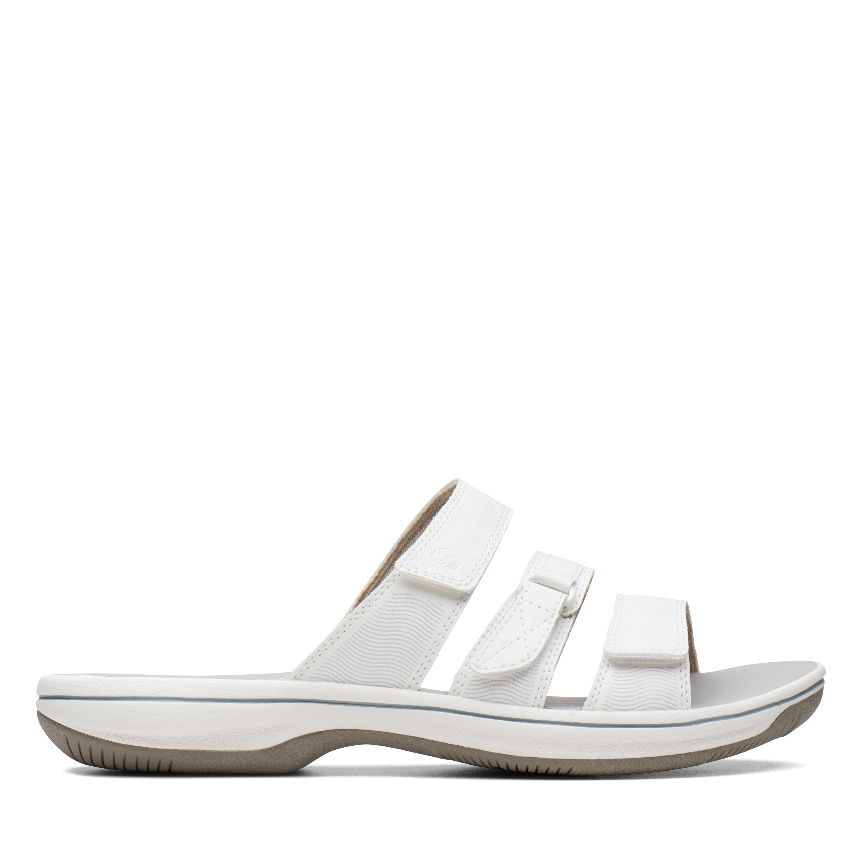 Clarks | Brinkley Coast White Synthetic Flat Sandals