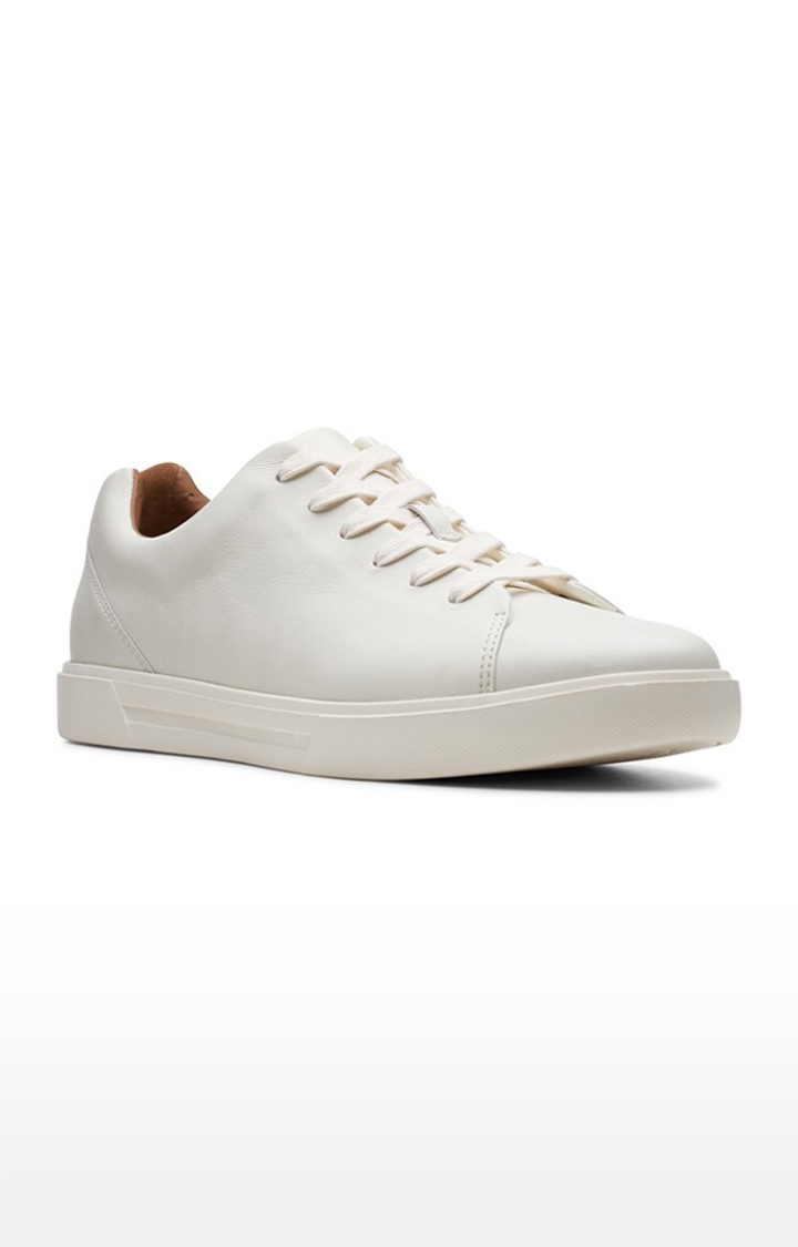Clarks | Men's White Leather Casual Lace-ups