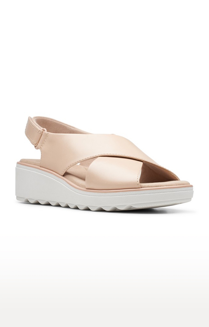 Women's Pink Leather Sandals