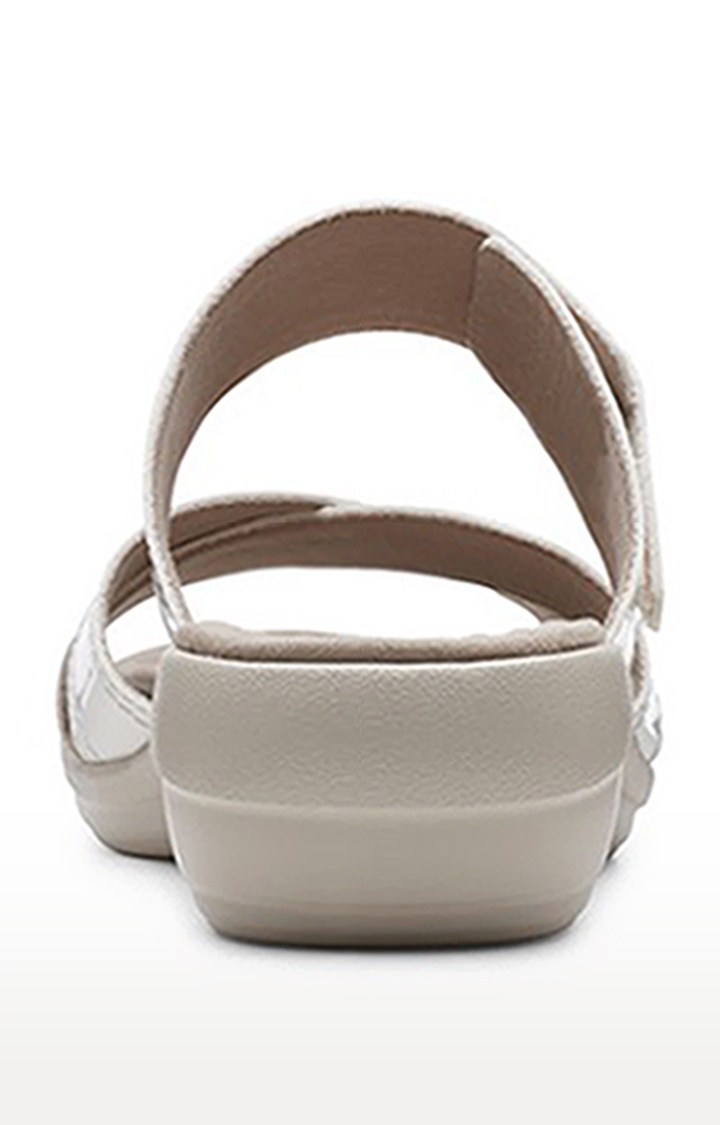 Women's White Synthetic Sandals
