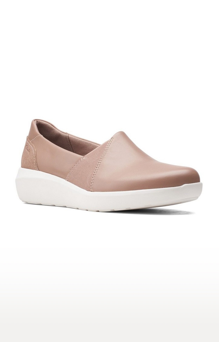 Women's Pink Synthetic Loafers