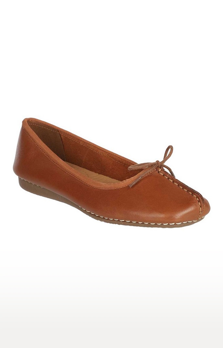 Women's Tan Leather Casual Slip-ons