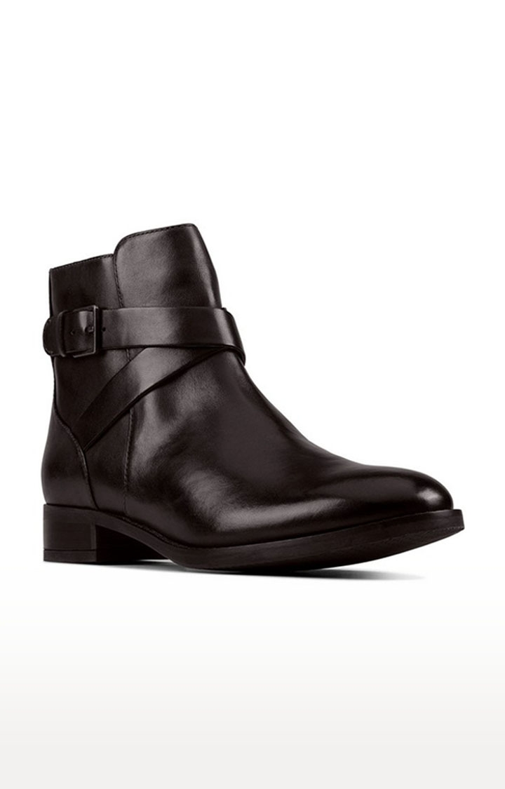 Black Leather Women's Boots