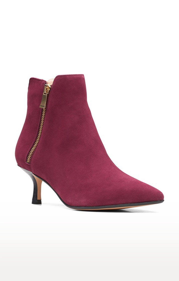Clarks | Red Suede Women's Boots