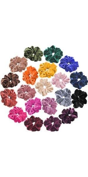 Laceit Velvet scrunchies Rubber Band  (Multicolor)-24 pcs for women