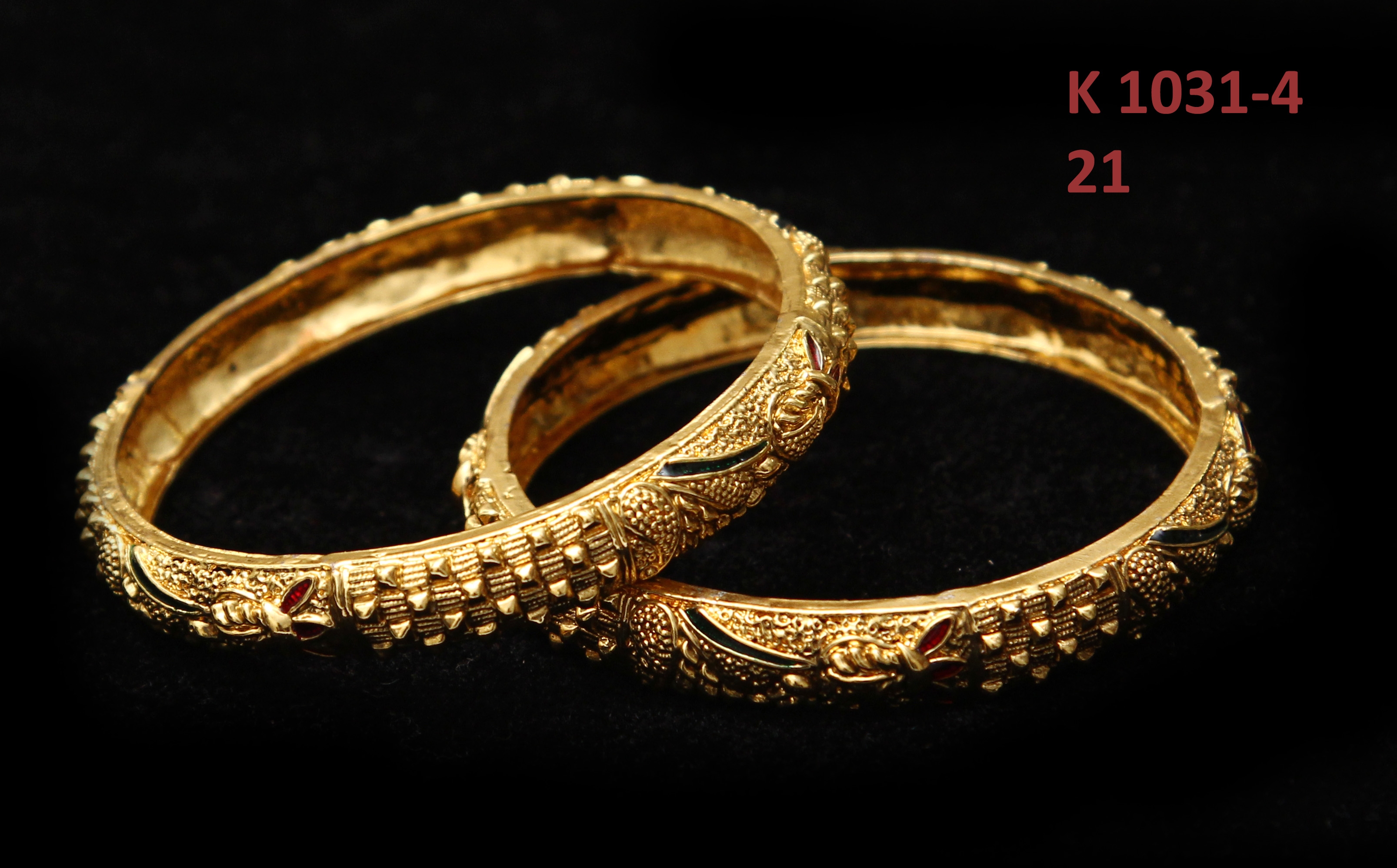 55Carat | 55Carat Traditional Jewellery Handcrafted jewellery Gold-Plated Bangle set of 2 For Womens and Girls