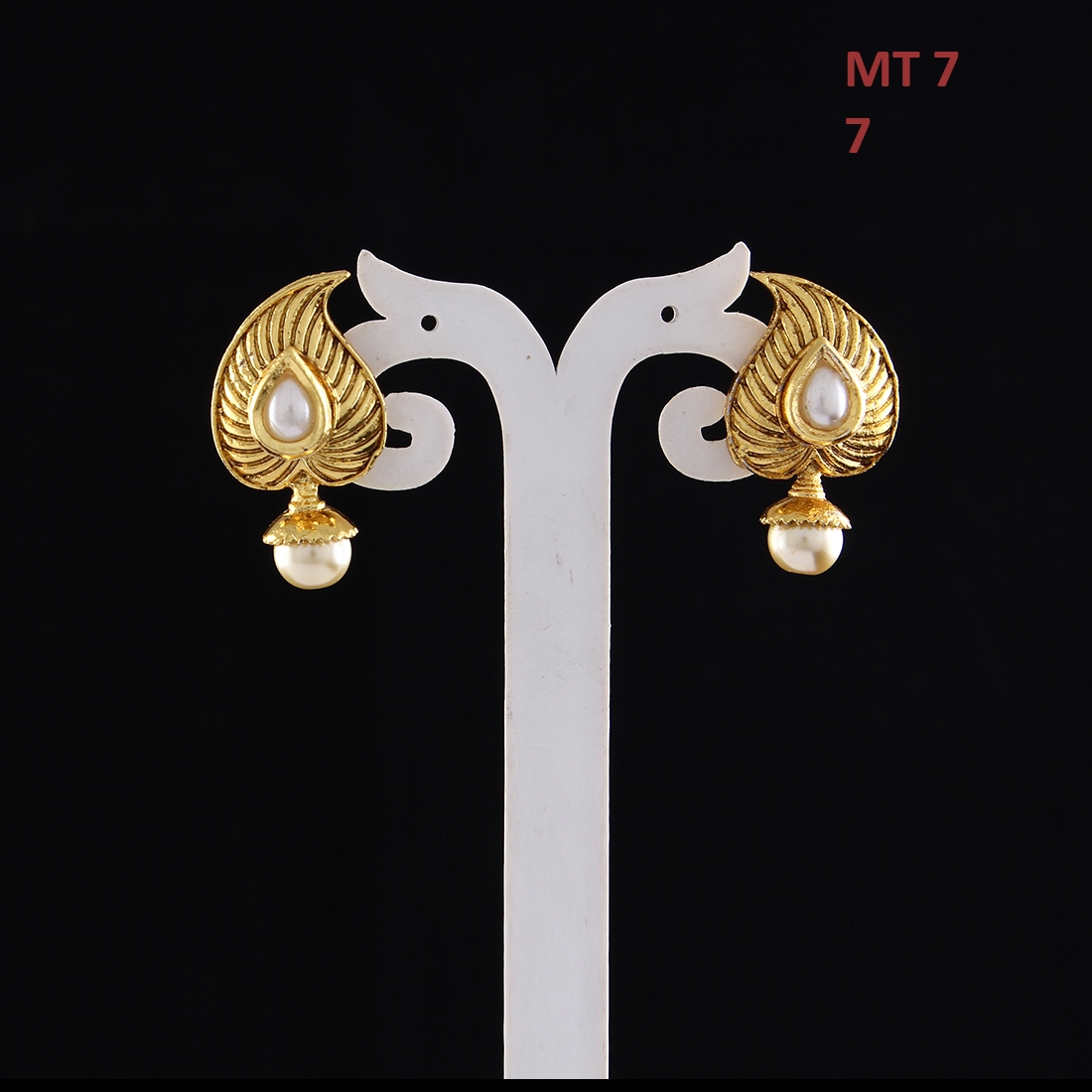 55Carat | Pretty Jhumki Earrings Gold Plated Crystal, Cz, Pearl Crystal, Cz, Pearl For Women Girls Ladies