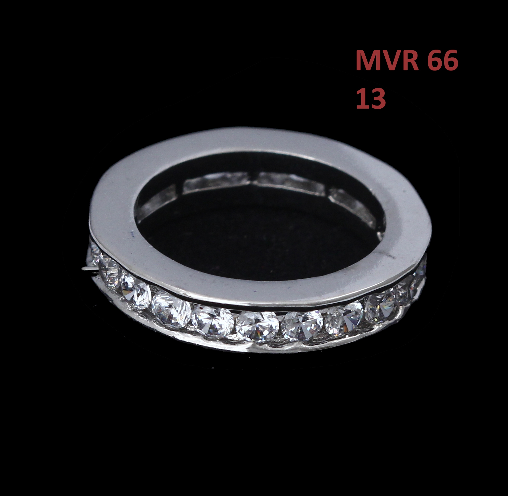 55Carat | Jewelry Ethnic Design Polki Ring Round Cubic Zircon White Unique 18K Gold Plated Fashion Designer Jewellery For Girls Ladies Women Mvr 66-White