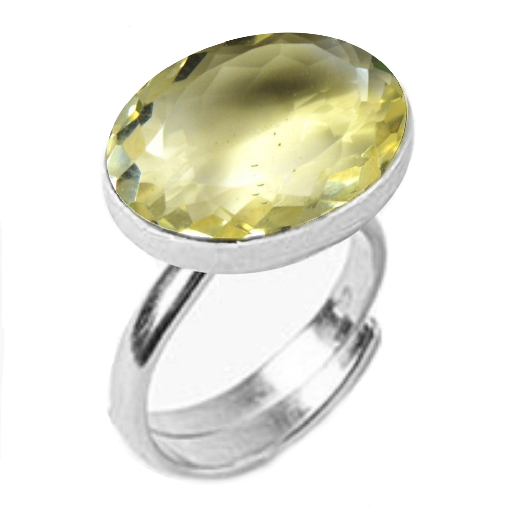 55Carat | Yellow Silver Plated Citrine Rings
