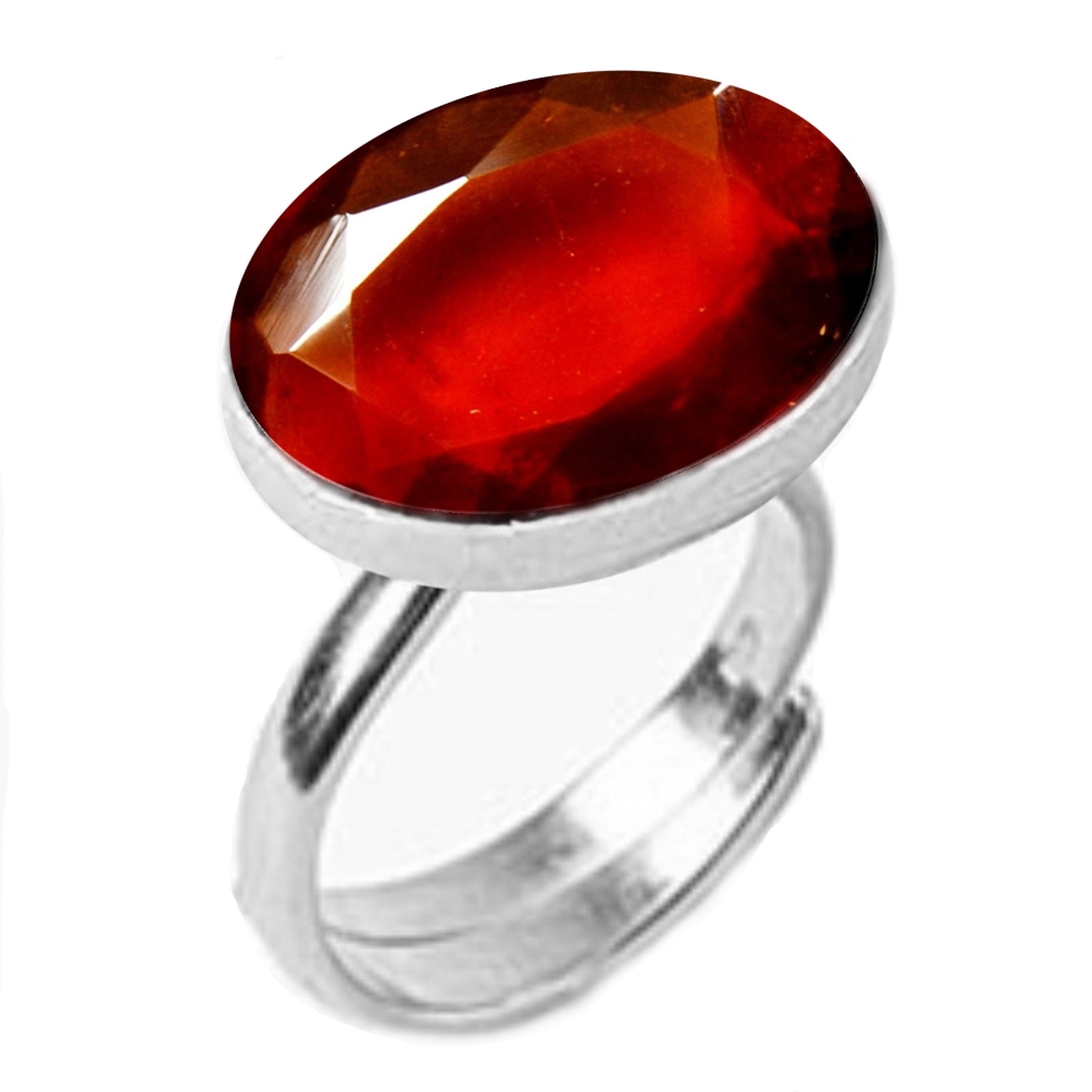 55Carat | Red Gold Gold Plated Hessonite Rings