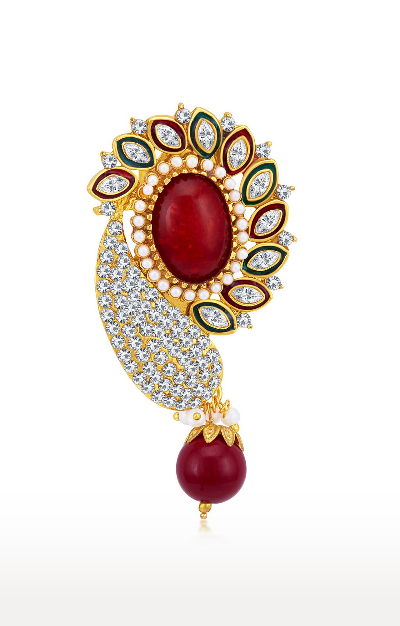 SUKKHI | Sukkhi Glamorous Gold Plated Austrian Diamond Brooch For Women