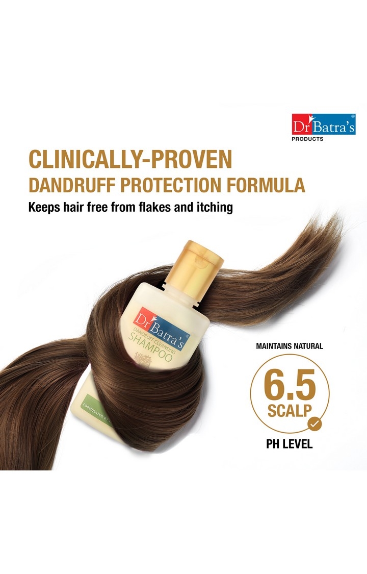 Dr Batra's Anti Dandruff Hair Serum, Conditioner - 200 ml, Hair Fall Control Oil- 200 ml, Herbal Hair Color Cream Black and Dandruff Cleansing Shampoo - 100 ml