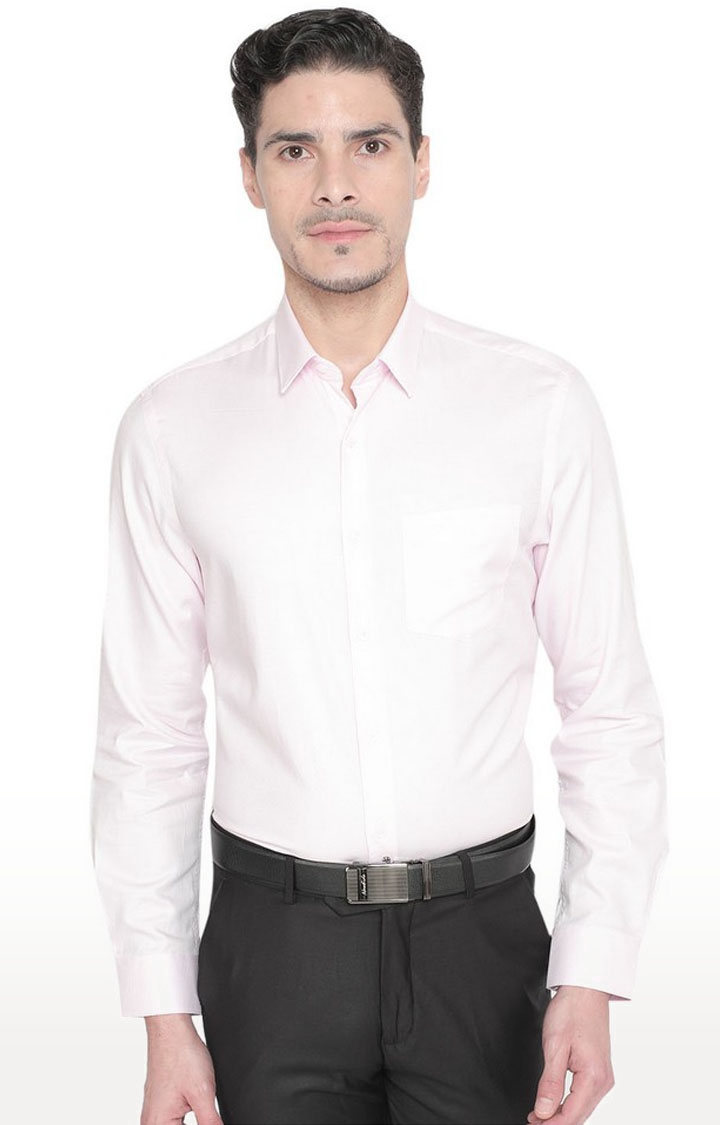 J. HAMPSTEAD | J. Hampstead Men's Pink Slim Fit Checked Formal Shirt