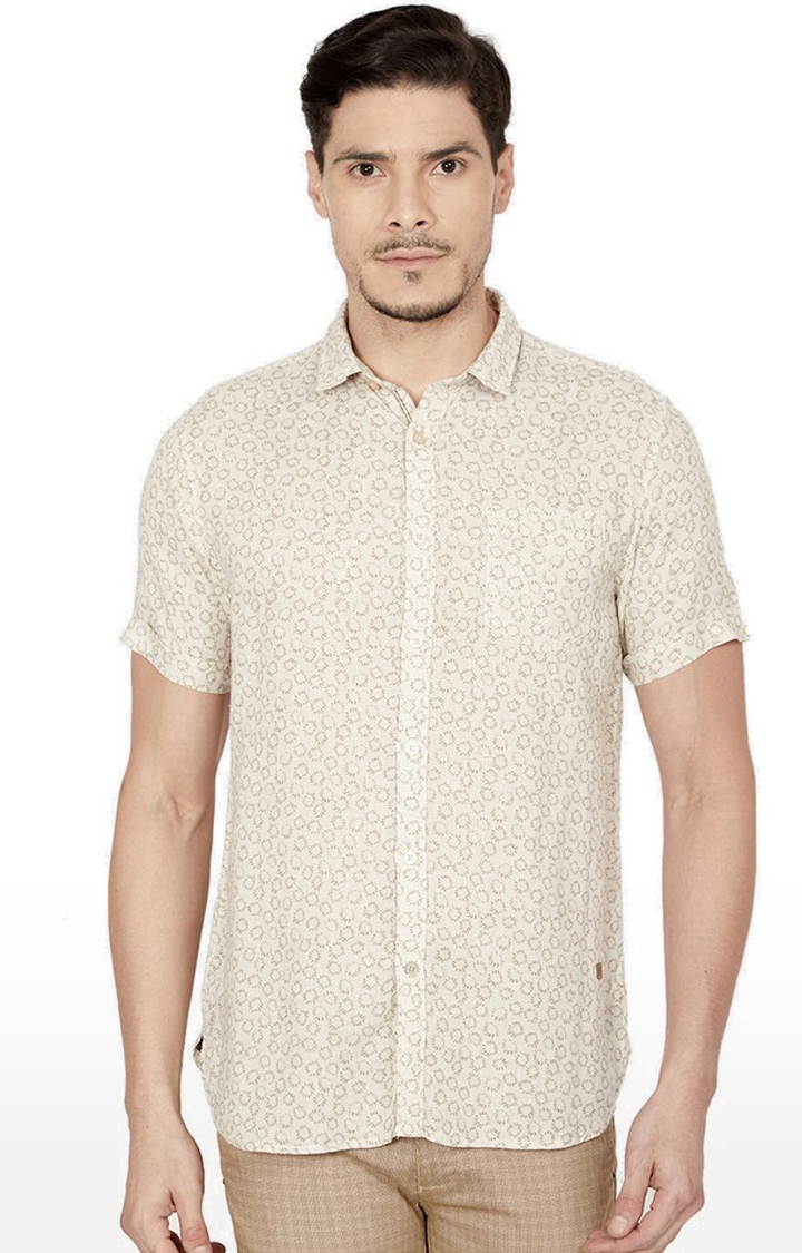 OXEMBERG | Oxemberg Men's Cotton Slim-fit Printed Casual Shirt