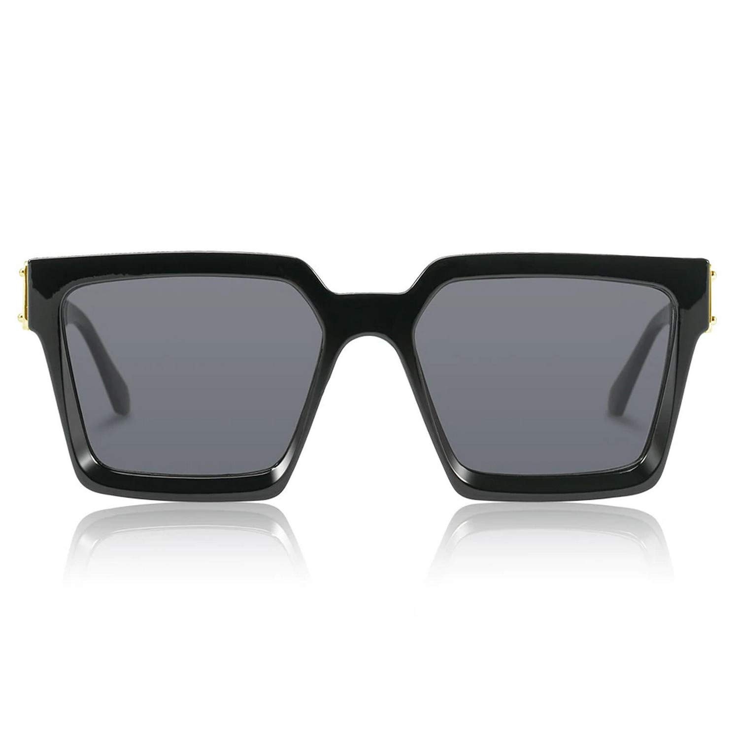 CREATURE | CREATURE Black Oversized Square Sunglass For Mens (Lens-Black|Frame-Black)