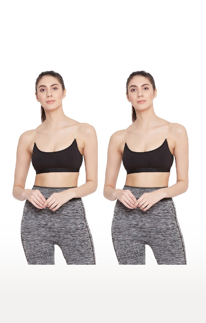 CARE IN | Care In Non Padded Non-Wired Full Coverage Sports Bra For Women - Pack of 2