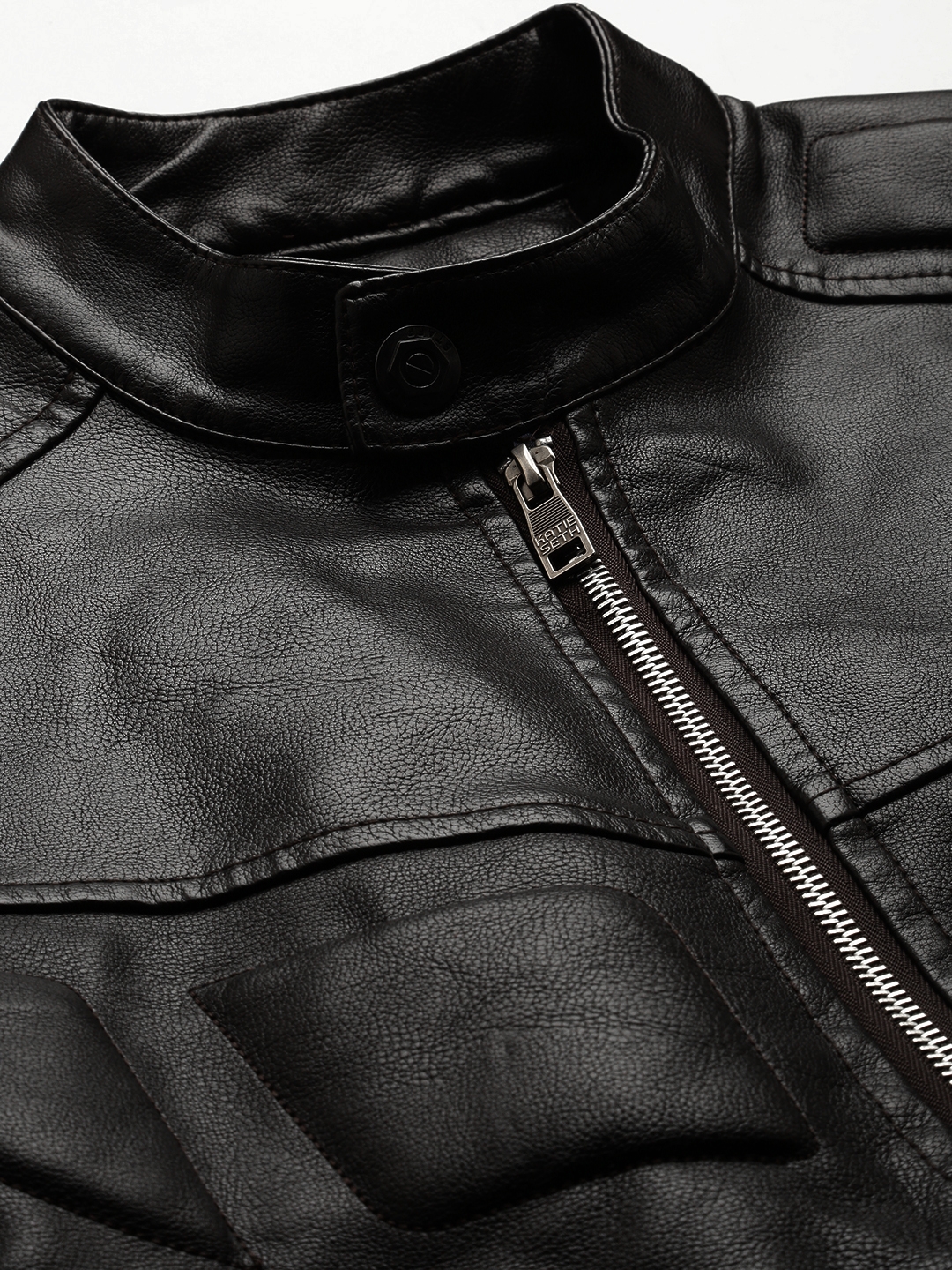 Men's Black Leather Solid Leather Jackets
