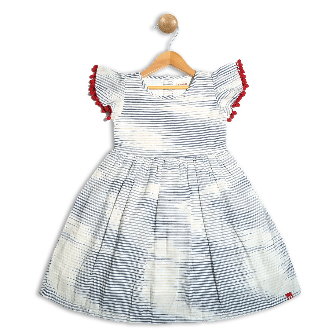 Pinehill | Pinehill Kids Girls Stripe Ruffle Sleeve Dress