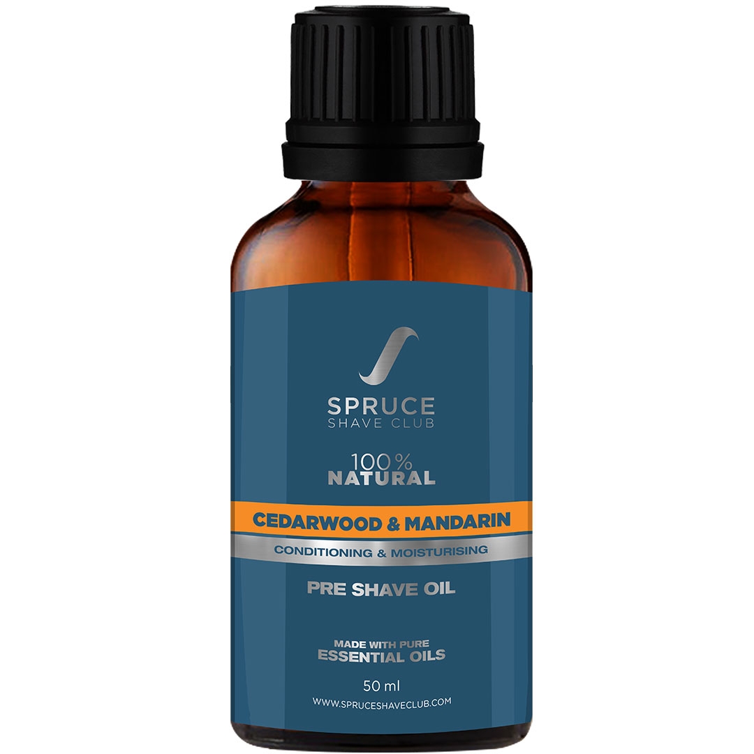 Spruce Shave Club | Spruce Shave Club Pre Shave Oil | Cedarwood & Mandarin | 100% Natural | With Pure Essential Oils