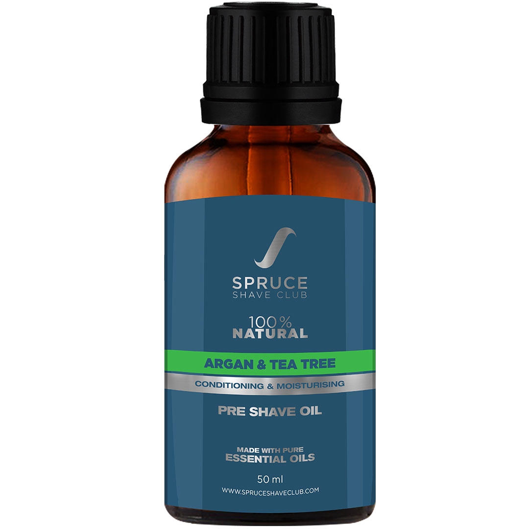 Spruce Shave Club | Spruce Shave Club Pre Shave Oil | Argan & Tree | 100% Natural | With Pure Essential Oils