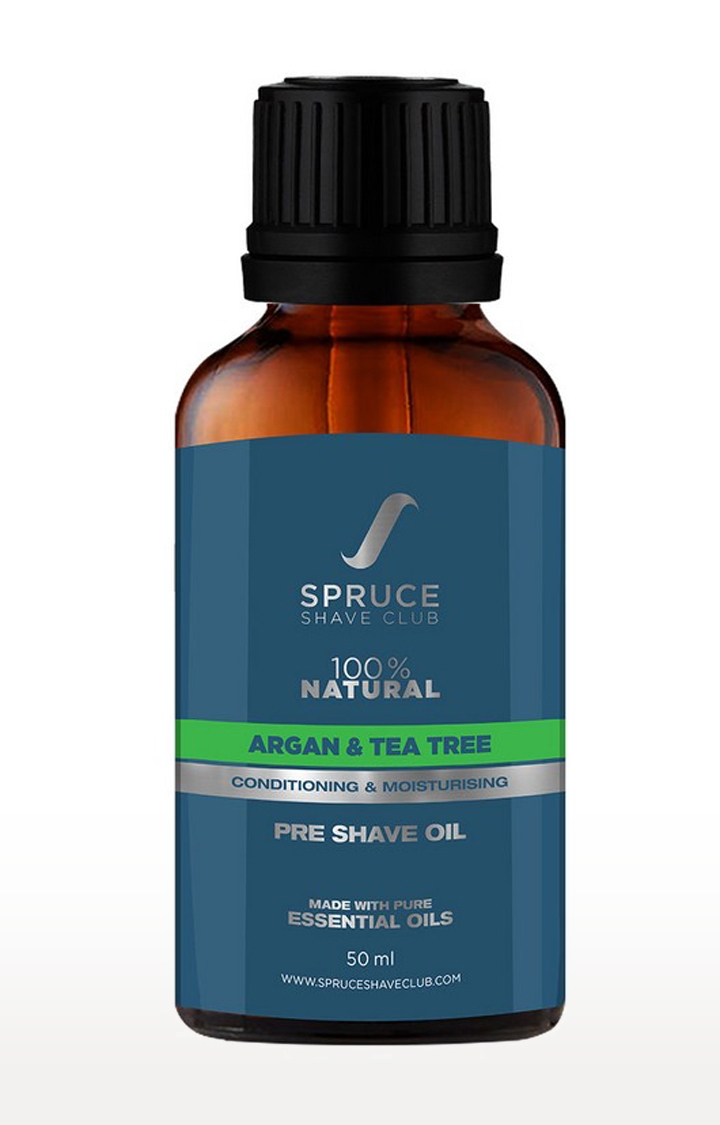 Spruce Shave Club | Spruce Shave Club Pre Shave Oil | Argan & Tree | 100% Natural | With Pure Essential Oils