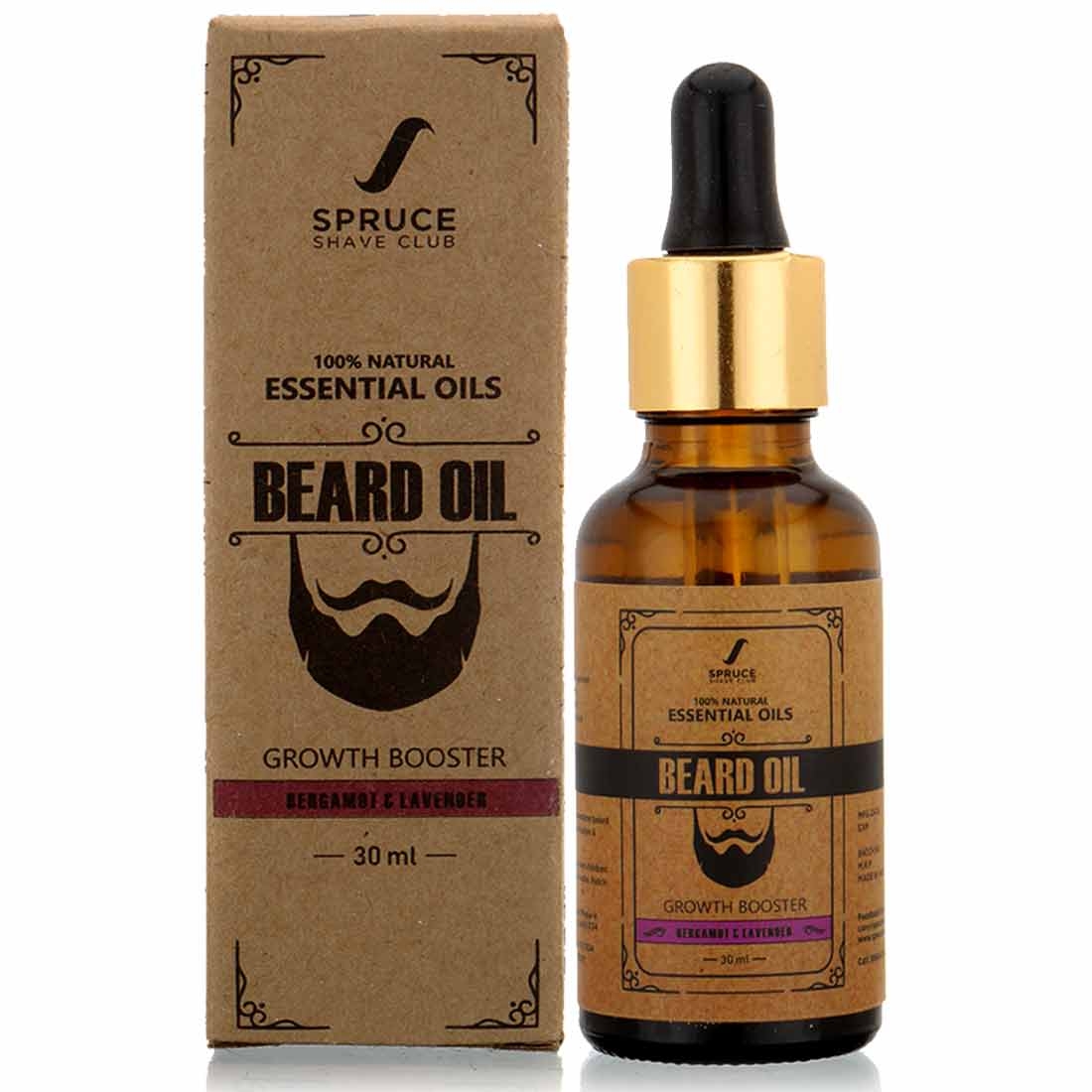 Spruce Shave Club | Spruce Shave Club Beard Growth Oil For Men| 100% Natural | Bergamot & Lavender