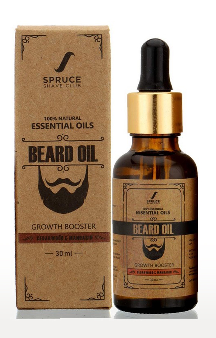 Spruce Shave Club | Spruce Shave Club Beard Growth Oil For Men| 100% Natural | Cedarwood & Mandarin