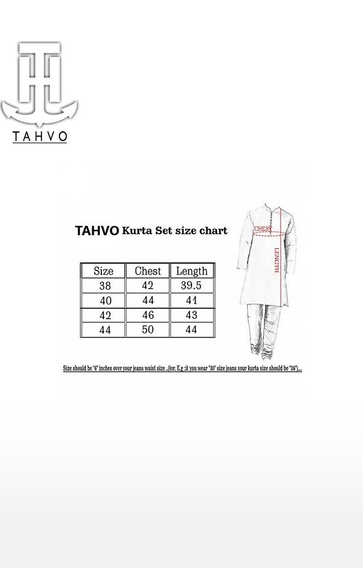 TAHVO | Tahvo Men White Slim Fit Kurta  6