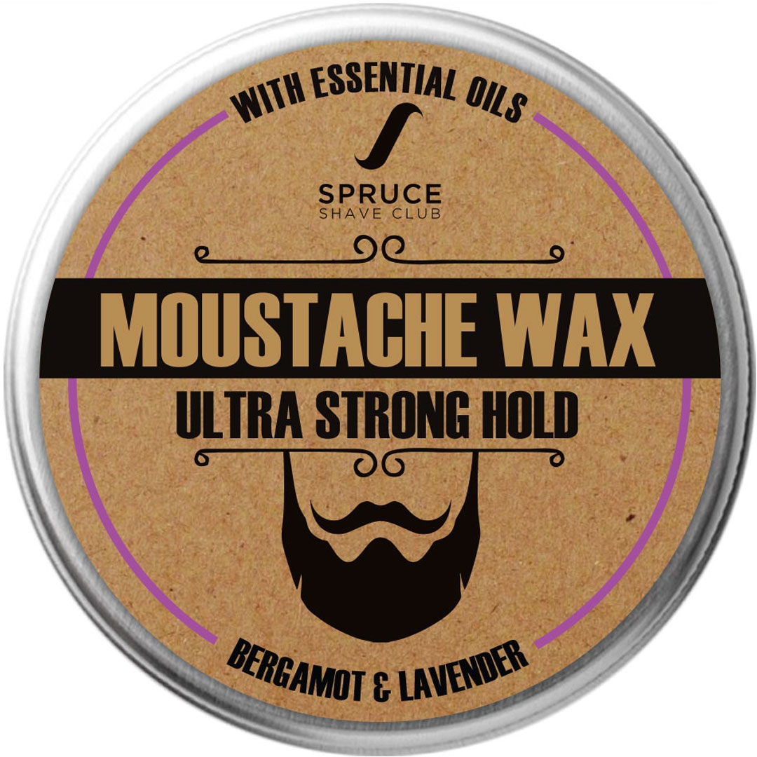 Spruce Shave Club | Spruce Shave Club Beard & Moustache Wax | Ultra Strong Hold | Natural Wax | Bergamot & Lavender