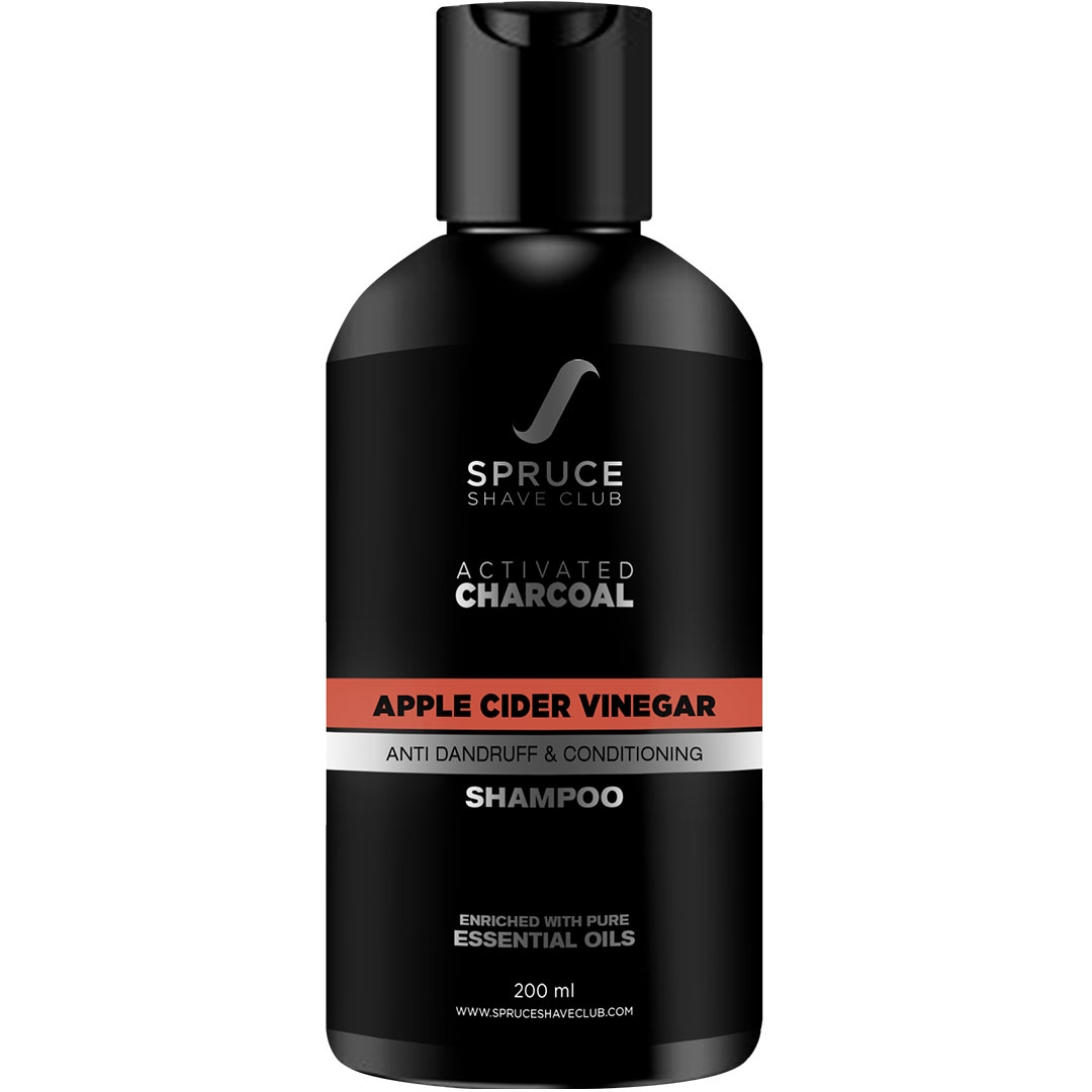 Spruce Shave Club | Spruce Shave Club Anti Dandruff Charcoal Shampoo For Men with Apple Cider Vinegar | Sulfate & Paraben Free