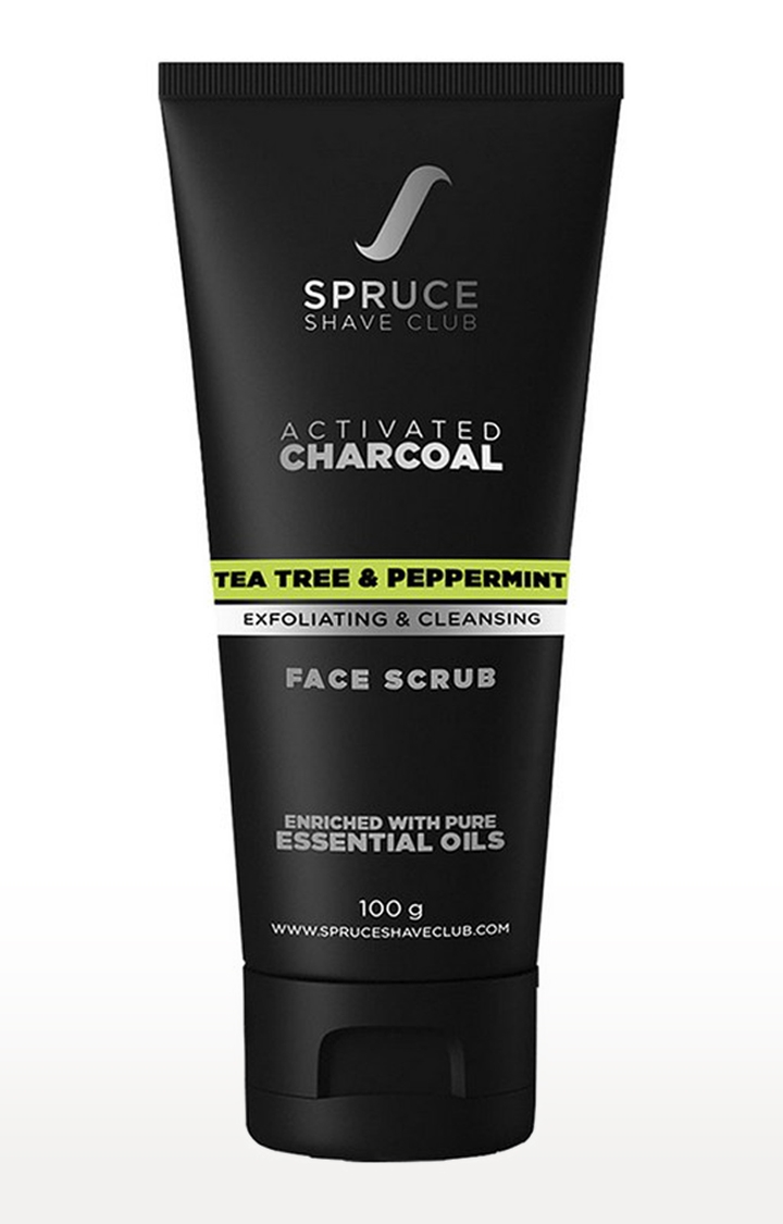 Spruce Shave Club | Spruce Shave Club Charcoal Face Scrub | With Essential Oils | Tea Tree & Peppermint