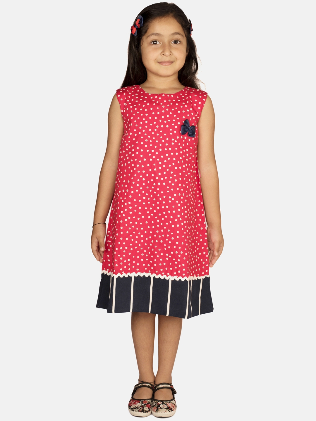 Ribbon Candy | Red & Navy Blue Printed Dresses