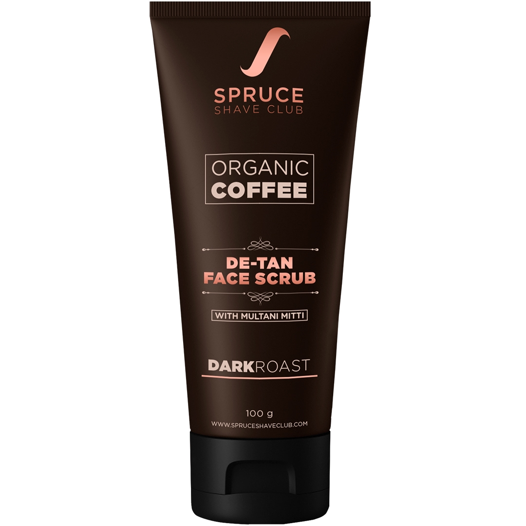 Spruce Shave Club | Spruce Shave Club Organic Coffee De Tan Face Scrub with Multani Mitti | Sulfate & Parben Free